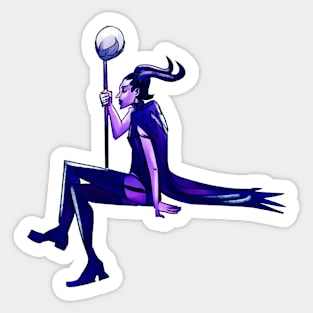 Demon Lady Is Tired Sticker